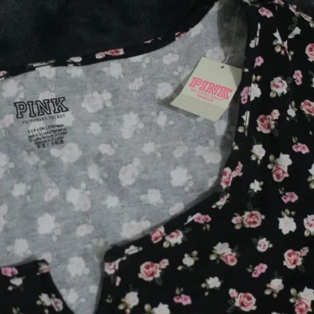 PINK Victoria's Secret Black Floral Bodysuit - Picture 7 of 8